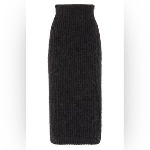FENDI Mohair Blend Knit Midi Skirt in Jezebel SIZE 38
